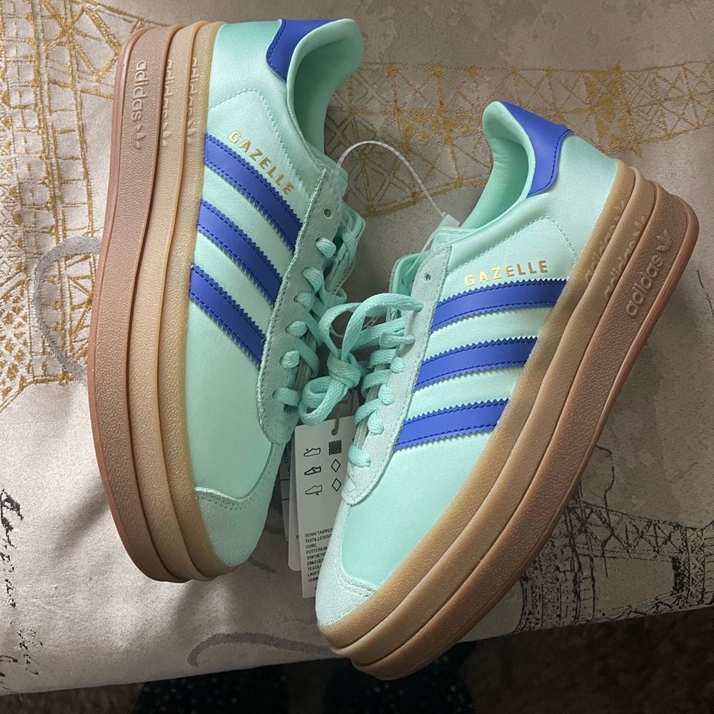 Adidas Gazelle Mint and Blue Women's Sneakers